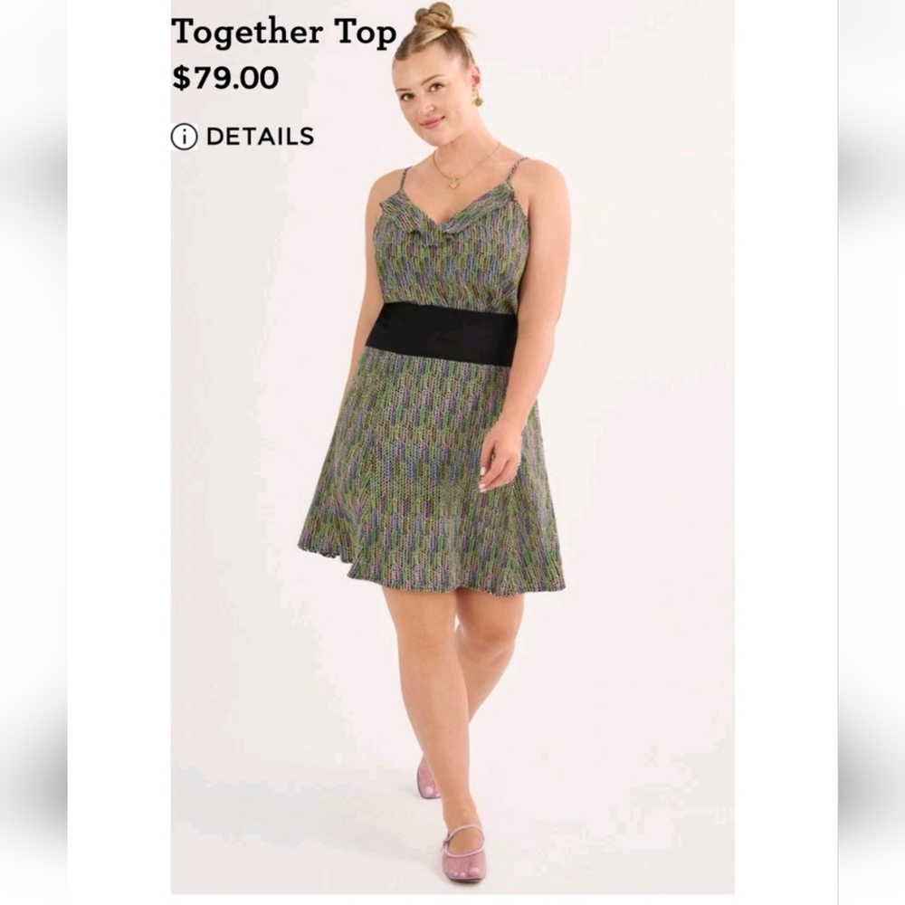 Cabi 6735 Together Top Blouse Ruffle Sleeveless Cami M Medium New Nwt